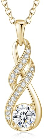 LOCIBLO Infinity Birthstone Necklace for Women Cubic Zirconia Jewellery
