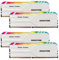 【RGB DDR4 RAM】 GIGASTONE Game Turbo 32GB Kit (4x8GB) DDR4-3200MHz PC4-25600 CL 16-18-18-40 Intel XMP 2.0 AMD Ryzen 1.35V UDIMM 288 Pin Unbuffered NNicht-ECC ungepuffert Desktop Arbeitsspeicher - Weiß