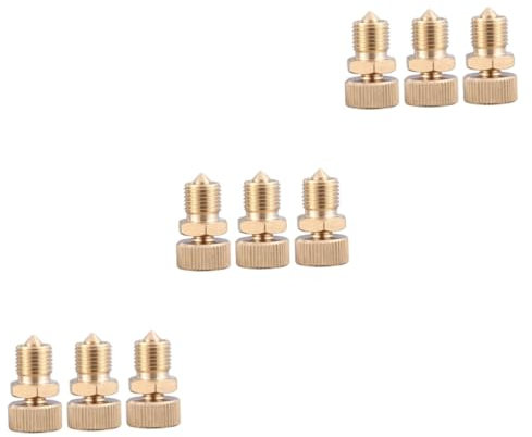 ULTECHNOVO 9pcs Pressure Release Valve Radiator Bleed Screw Replacement Air Bleed Screw Kit Bleeder Valve High Pressure Pump Accessory
