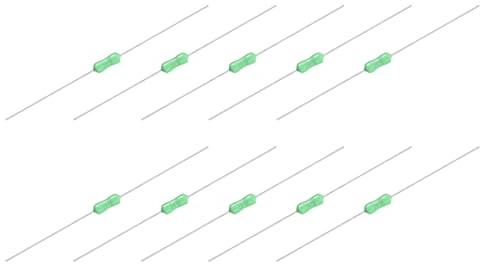 QUARKZMAN 20 Stück Micro-Sicherung 2A 250V Schnellblow Axial geführt 2,4x7mm Elektrische Barriere-Sicherung für Motor Transformator Elektrische Industrie Haushaltsgerät Grün