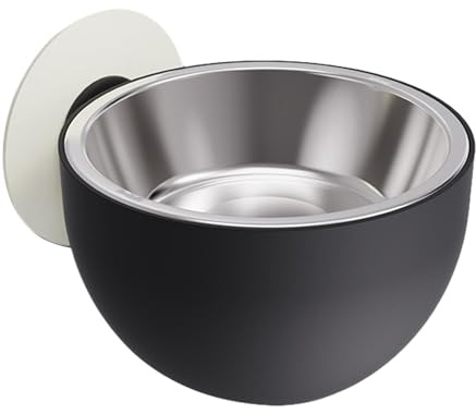 Ciotola per cani magnetica da parete | Ciotole per alimenti per cani magnetiche anti fuoriuscite in acciaio inossidabile: comodo da usare, ciotola per cibo per cucciolo sollevata a parete fissa