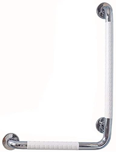 MESOVFCA Maniglie per Vasca da Bagno, corrimano per WC, Maniglia di Sicurezza in Acciaio Inossidabile Antiscivolo a 90 Gradi, Senza Barriere, per Bagno, Doccia/Bianco
