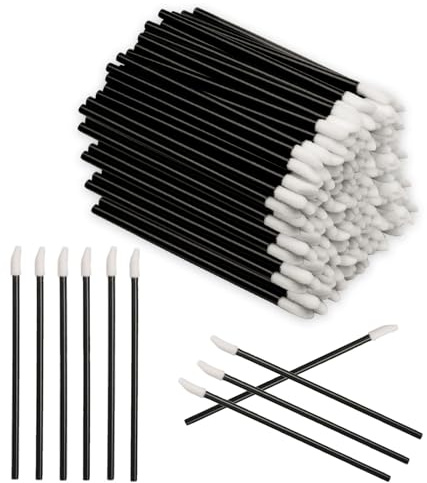300 PCS Lip Brushes,Lipstick Applicator Lip, Disposable Brushes Black lip, Gloss Wands Eyeshadow Concealer Brushe, Reusable Cosmetic Brush Tool, Applicator Wands Travel Kit