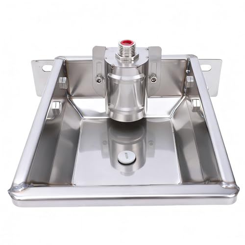 Phefop Ciotola Automatica per l'acqua, Distributore d'Acqua per Bestiame in Acciaio Inossidabile con Rubinetto Incorporato, Abbeveratoio per Animali Resistenti per Allevamento di Bovini o Ovini