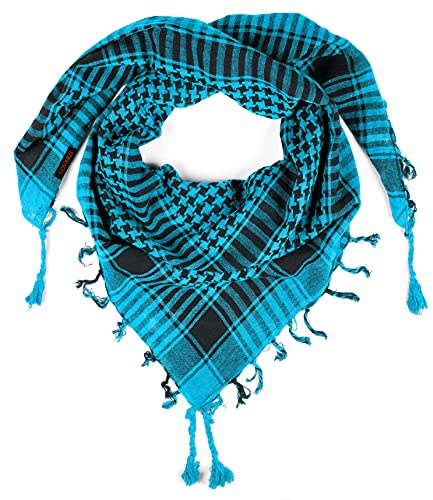 LOVARZI Pañuelo palestino Turquesa - Foulard para hombre y mujer - Bufanda arabe - Bufandas de niños