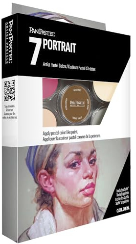 PanPastel Artist Pastels by GOLDEN, Portrait Set, 7 Color, Professional Artist Pastels, Unique Pan Format (Cake-Like)