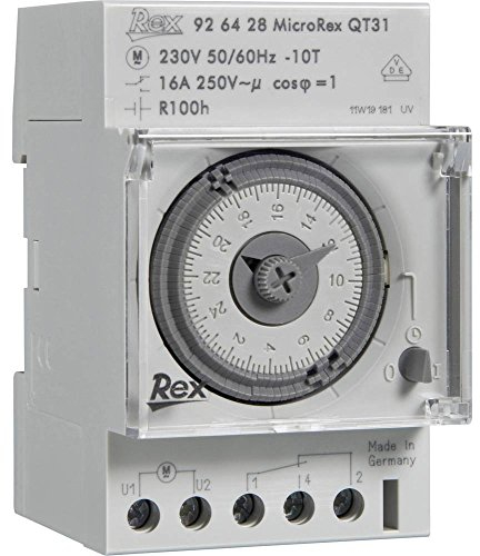 REX Zeitschaltuhren 925429 Zeitschaltuhr für Schiene 230 V 16 A/250 V