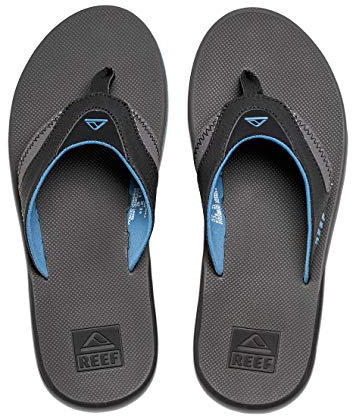 Reef Men's Fanning Flip-Flop, Gray Light Blue, 7 UK
