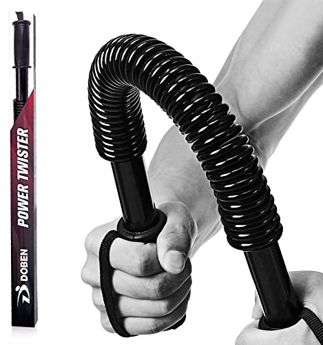 DOBEN Professioinal Power Twister - Flexi Rod - Heavy Duty Spring Chest Expander for Shoulder, Arms and Chest Exercises, Upper Body Training, Forearm Exerciser, Arm Trainer Device
