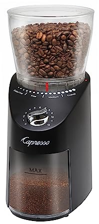 Capresso Infinity Plus Conical Burr Grinder, Black