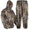 LOOGU 3D-Ghillie-Anzug mit Blättern, leicht, Camouflage-Anzug für Erwachsene, ideal für Airsoft, Jagd, Tierfotografie, Vogelbeobachtung, Halloween, Schießen, 3D Baum Camo Bionic Set…