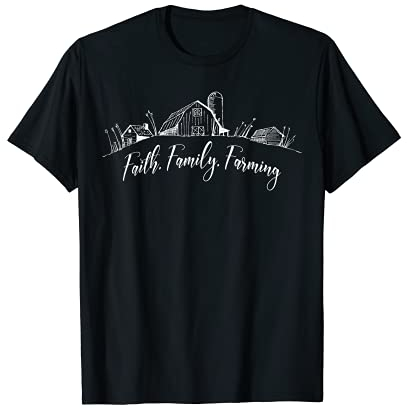 Foi, famille, ferme, silo de grange T-Shirt