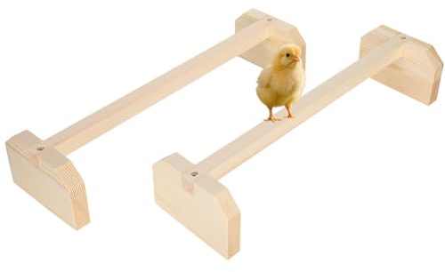 Tiiyee Support Carré pour Poules en Bois, 2 Pièces Grand Support Oiseaux | Fournitures pour Animaux de Compagnie Coop Couveuse Perchoir pour Oiseaux Volaille Coq Poussins