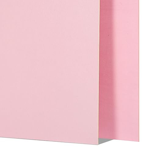 SCULPFUN 6 Stück Dichteplatte, 30 x 30 cm MDF-Platte, 3 mm Dicke mitteldichte Faserplatte für DIY Bastelarbeiten, für Brandmalerei, Lasergravur, CNC Router (Rosa)