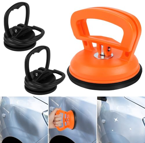 Flintronic Carrozzeria Ventosa, 3 Pezzi Estrattore Ammaccature Auto, Attrezzi di Riparazione per Ammaccature, Auto Dent Puller, Estrattori a Ventosa, per Riparazione Auto, Vetri, Schermi, Piastrelle