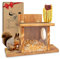 Yuehuamech Eichhörnchen Futterhaus Chipmunks Futterkasten mit Mais Halter Eichhörnchen Haus Box Futterstationen Wildlife Feeder für Mais Erdnüsse Draußen Garten Dekor 3067288/120260AM95US88
