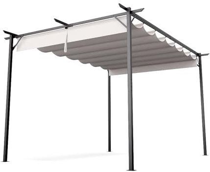 blumfeldt Pavillon 3x4m, Wetterfestes Polyesterdach, Pulverbeschichteter Stahlrahmen, Ganzjährig Nutzbar, Einfache Montage, Stabiler Pavillon für Garten & Terrasse