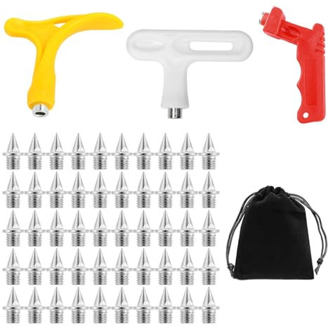 50 Piezas De Clavos para Los Dedos, 3 Piezas De Removedores De Clavos, 1 Pieza De Bolsa De Almacenamiento, Clavos De Atletismo, Accesorios para Calzado Deportivo