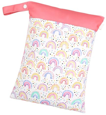 Borsa bagnata per costume da bagno, borsa bagnata, organizer per pannolini, borse asciutte e bagnate impermeabili, 2 tasche con cerniera, borsa sportiva da nuoto lavabile riutilizzabile, borsa da