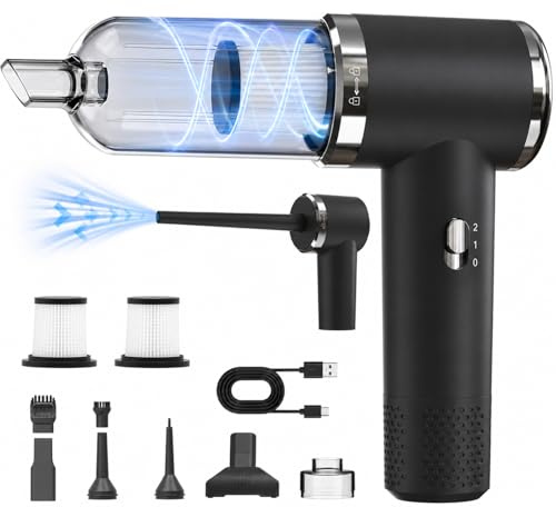 Handheld Vacuum Cleaner, 22000Pa Car Vacuum Cleaner Cordless for Car Home | 4-in-1 Handheld Vacuum Cleaner Cordless, 25–35 minutes Long Runtime, 2 HEPA Filters, Portable Hoover Vacuum Cleaner