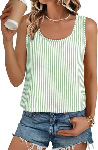 Magritta Vest Tops Women UK Summer T Shirts Sleeveless Cropped Tank Tops | Y2K Boho Cami Tops, Button Cute Tshirt Basic Tee, Casual Loose Blouse Spring Beach Vacation Outfits