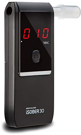 iSOBER30 Breathalyzer | DOT, NHTSA Compliant | Suracell FuelCell Sensor Technology | Portable Professional Alcohol Tester