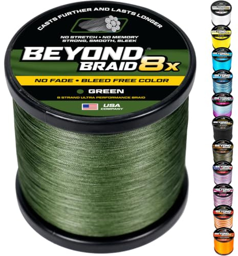 Beyond Braid Braided Fishing Line - Green 8X - No Fade/300Yards/20lb