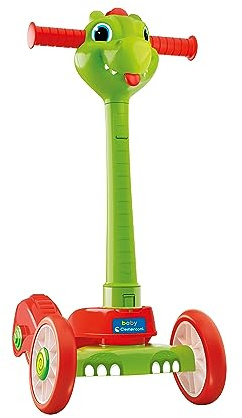 Baby Clementoni - Baby Dragon Push Scooter, Monopattino Bambino, 2-4 Anni, con 3 Ruote, Utilizzabile Dentro e Fuori Casa, Stimola lo Sviluppo Psicomotorio, Cognitivo e Sensoriale, Made in Italy, 17738