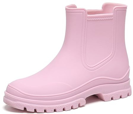 VERROL Dam Chelsea stövlar flickor gummistövlar stövlar korta slip-on regnstövlar Wellies vattentäta trädgårdskängor