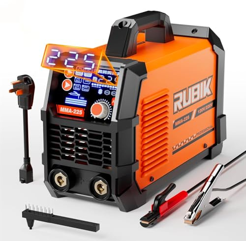 225 Amp Stick Welder with Large LCD Display, Digital IGBT Inverter, 110V/220V Portable Stick Welding Machine. Features include Dual Voltage, Hot Start, Arc Force, Anti-Stick, and VRD Protection