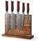 Wakoli Rose Elegance I 6-teiliges Damast Küchemesser-Set mit magnetischem Messerblock & 5 Damastmessern I Klingen von 9-20 cm gefertigt aus Damaststahl mit Griffen aus Rosenholz I Damastmesser-Set