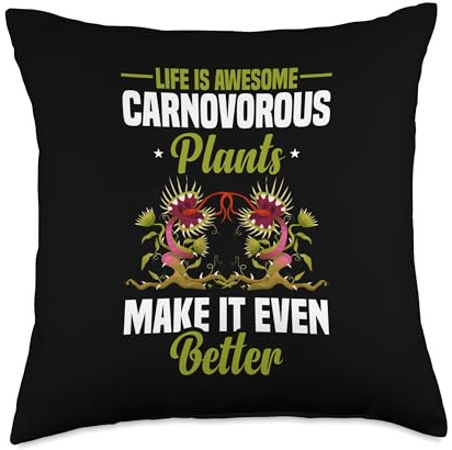 Carnivorous Flower Seeds for Planting Gardener Carnivorous Throw Pillow
