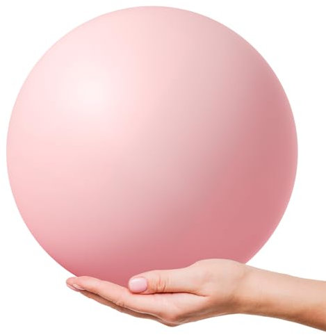 KYSUN 25cm Pilates Ballon de Gymnastique, Anti-Éclatement Fitness Balles, Soft Yoga Ball Équilibre Sport Balle, Anti-Slip Balle de Gymnastique, Ballon de Gym pour Équilibre Sport Pilates (Rose)