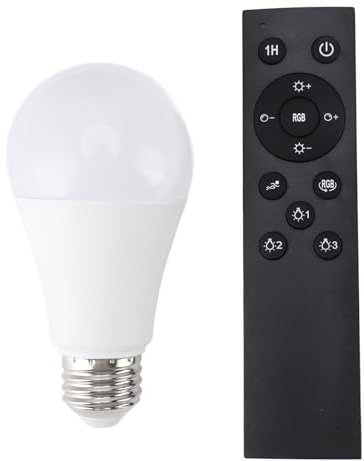plplaaoo Lampadina a LED intelligente RGB Dimmabile 2700K 6500K COLORE CAMBIAMENTO REMOTO E26 A19 Bulbo per l'illuminazione esterna interna dell'ufficio di casa