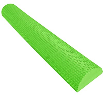 Rullo in schiuma, mezzo rotondo, morbido, per esercizi, per yoga, pilates, fitness, yoga (verde, 60 cm)