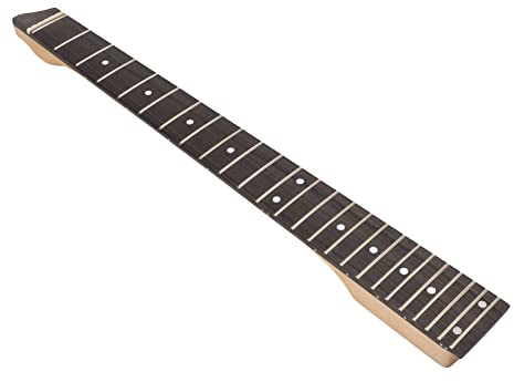 RiToEasysports Mástil Mate para Guitarra Eléctrica sin Cabeza, 25 Trastes, Diapasón de Palisandro, Mástil de Arce para Entusiastas de la Guitarra