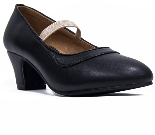 El Rocio desde 1980 Zapato de Flamenco para Principiantes de Niña (Negro, Sistema Tallas Calzado EU, Niño (2-5 años), Números, Mediano, 32)