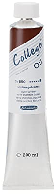 Schmincke - College Oil, Umbra gebrannt in 200 ml-Tube, 31650015, Künstler-Ölfarben, bewährte Künstlerpigmente und natürliche Pflanzenöle, gute Lichtechtheit