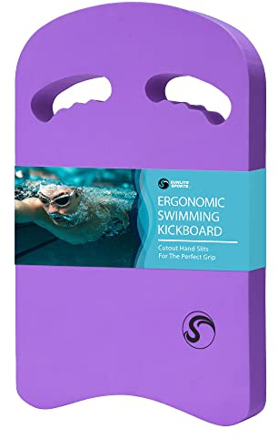 Sunlite Sports Swimming Kickboard with Ergonomic Grip Handles, One Size Fits All, for Children and Adults, Pool Training Swimming Aid, for Beginner and Advanced Swimmers