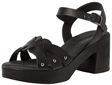 Tamaris Femme Sandales, Dame Sandales Fines,TOUCHit,Chaussures d'été,élégantes,féminines,à Talon léger,lanière,Black,39 EU