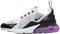 NIKE Scarpe da ginnastica basse da donna, Bianco/Nero-Fucsia Dream, 38 EU