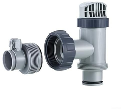 Kolbenventil mit 3,2 cm auf 3,8 cm Typ B Schlauchadapter für Intex Pool, Absperrventilteil mit Dichtung für oberirdische Pool und Pool-Sandfilterpumpe