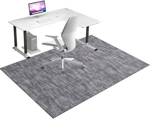 Alfombra Silla Oficina Gaming 80 x 120 cm, Protector Suelo Silla Ruedas, Alfombrilla de Protección para Suelos Duros, Protector Suelo Silla de Escritorio, Tapete Protector de Suelo antiarañazos