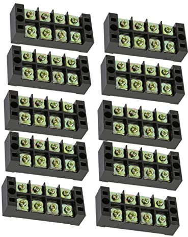 PartyKindom 10 Piezas Bloque De Terminales Fijo De Posiciones y Conectores De Cable Regleta De Terminales Para