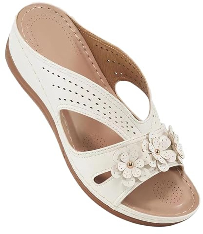 Sandale Orthopedique Femme Ete Chic Sandales Compensées Plateforme Chaussure Claquettes Orthopédique Bout Ouvert Pantoufles Anti-Dérapant Mules Chaussons Léger Chaussures De Plage