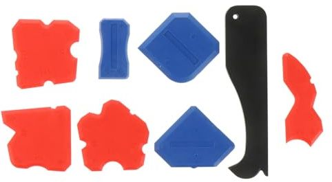 FOYTOKI Kit Utensili Per Calafataggio 8 Pezzi Raschietto Per Sigillante Utensile Per Rimozione Calafata Strumento Per Applicazione in Silicone Per Fessure e