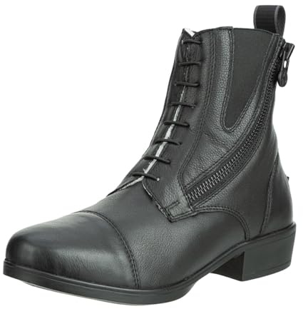 SUEDWIND FOOTWEAR dam vinter-ridstövletter ADVANCED II SZ SOFT WINTER – läder Chelsea stövlar – rid- och fritidsstövlar med dragkedja, fuskpäls och gummisula – svart & storlek 36–43