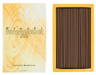 Nippon Kodo Incienso Japonés Ka-fuh Ciprés Japonés Hinoki, Caja Grande de Incienso, Incienso con Poco Humo