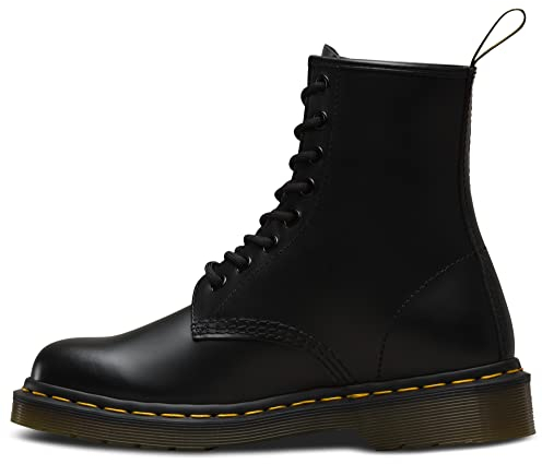 Dr. Martens Damen 1460 Combat Boots, Schwarz Black Smooth, 36 EU