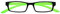 OPULIZE Nero Verde Brillante Collo Occhiali Da Lettura Uomo Donna Uvr021 +1,50-50 Gr